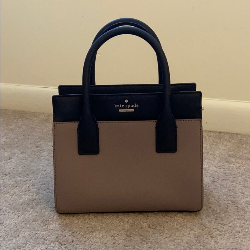 Black and Taupe Kate Spade Handbag